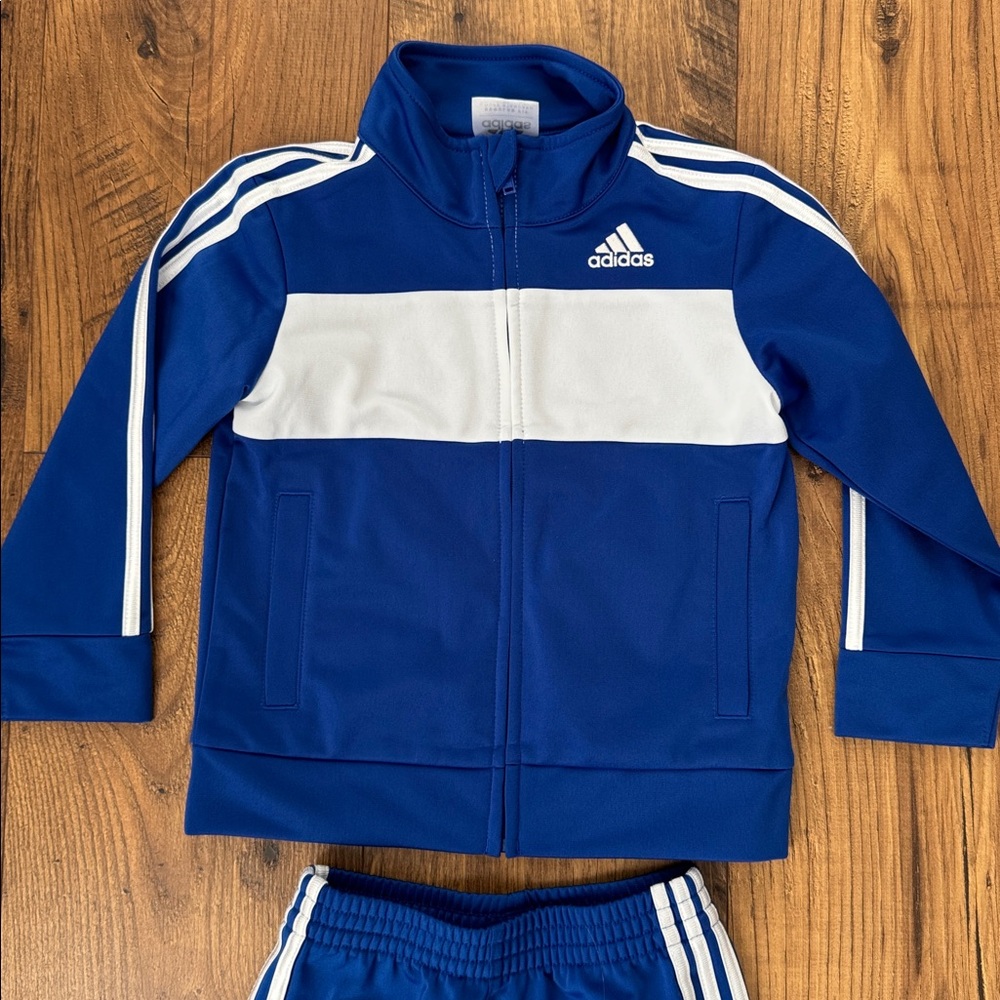 Adidas toddler track suit, royal blue, size 24 months - Picture 2 of 6